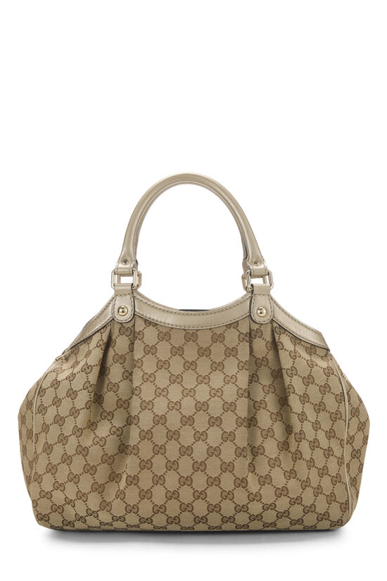 Gold Original GG Canvas Sukey Tote, , large image number 3