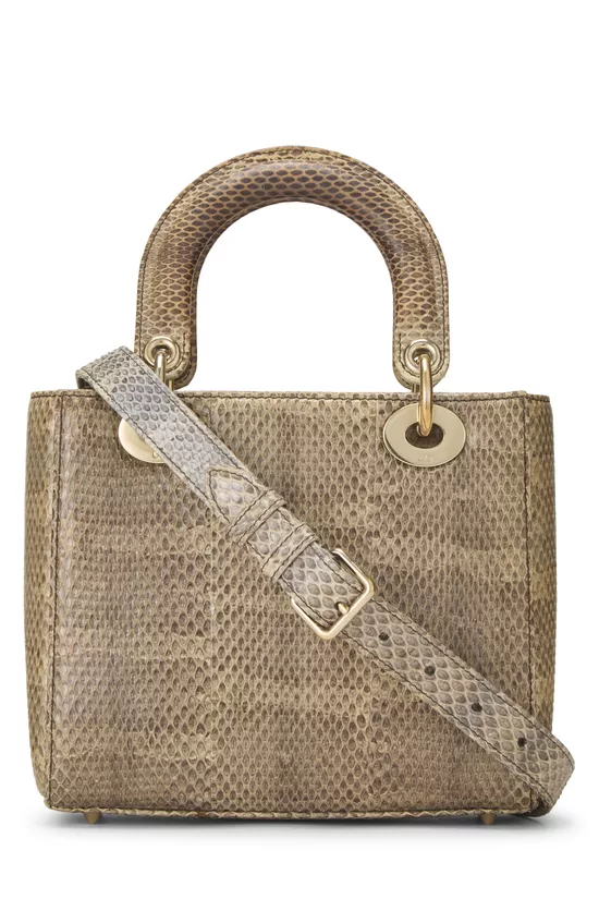 Brown Python Lady Dior Small, , large image number 3