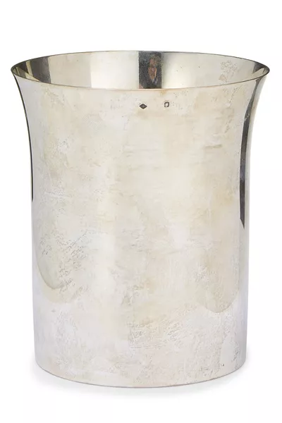 Silver Plated Circular Vase, , large