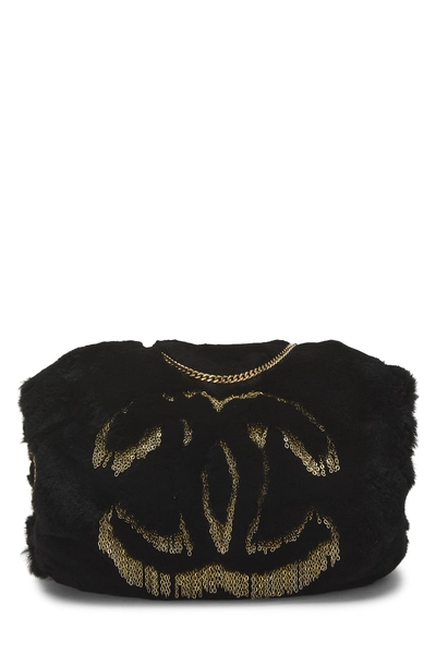 Black Lapin Fur Muff