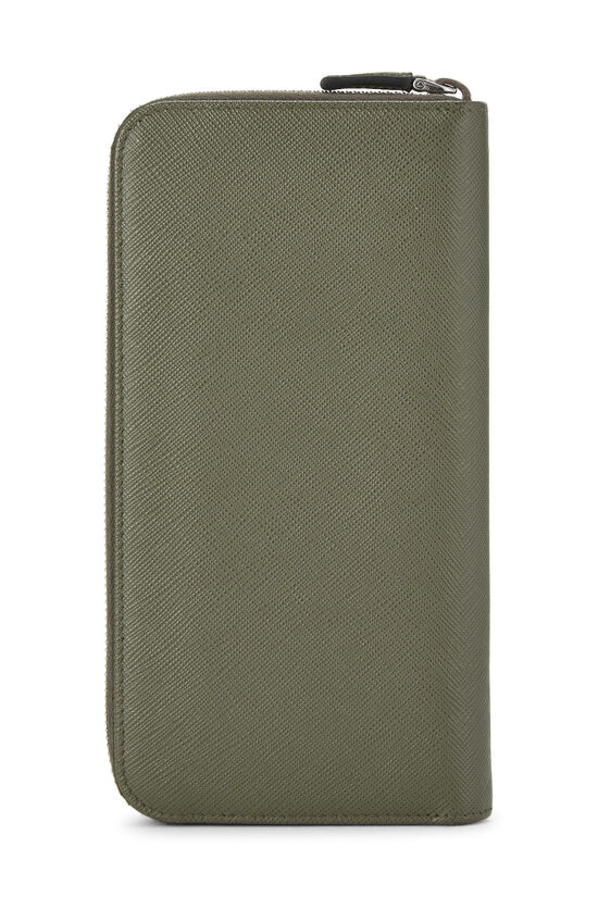 Green Saffiano Zip Around Wallet, , large image number 2