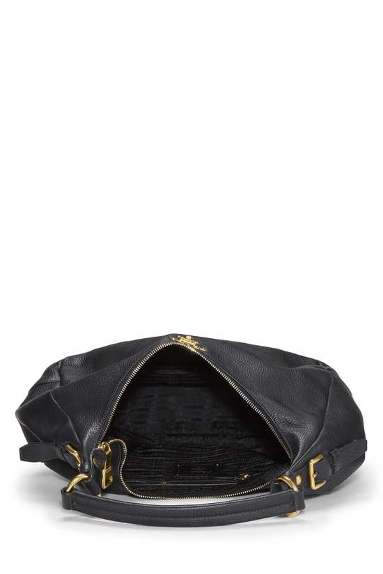 Black Vitello Daino Hobo Medium, , large image number 5