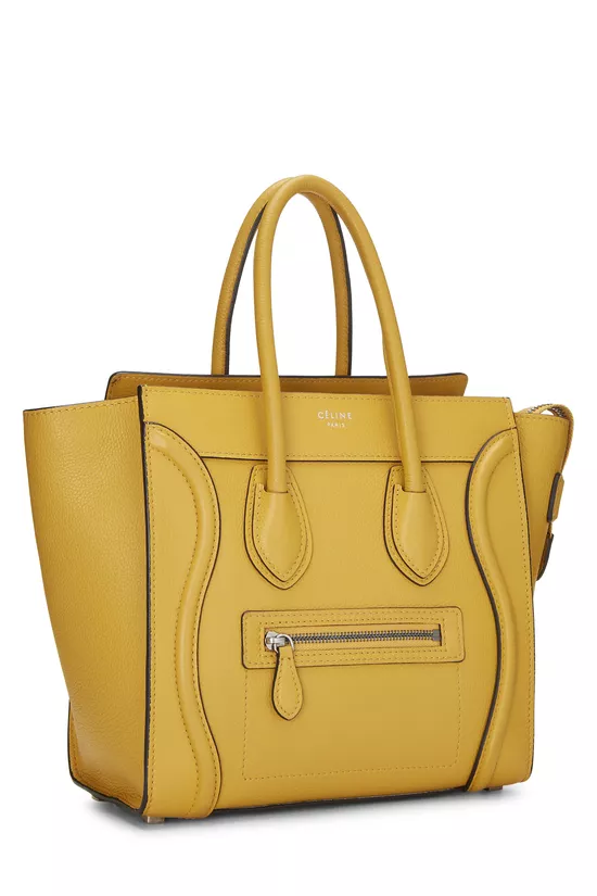 Yellow Leather Luggage Micro, , large image number 1