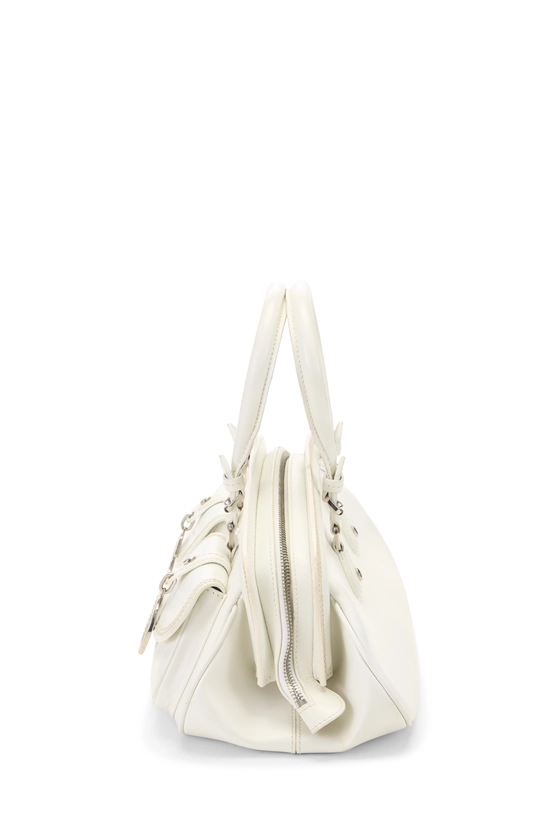 White Calfskin Detective Satchel, , large image number 2