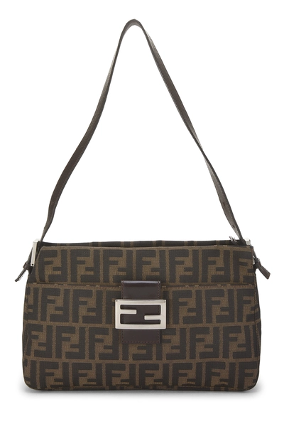 Fendi Brown Zucca Canvas Shoulder Bag