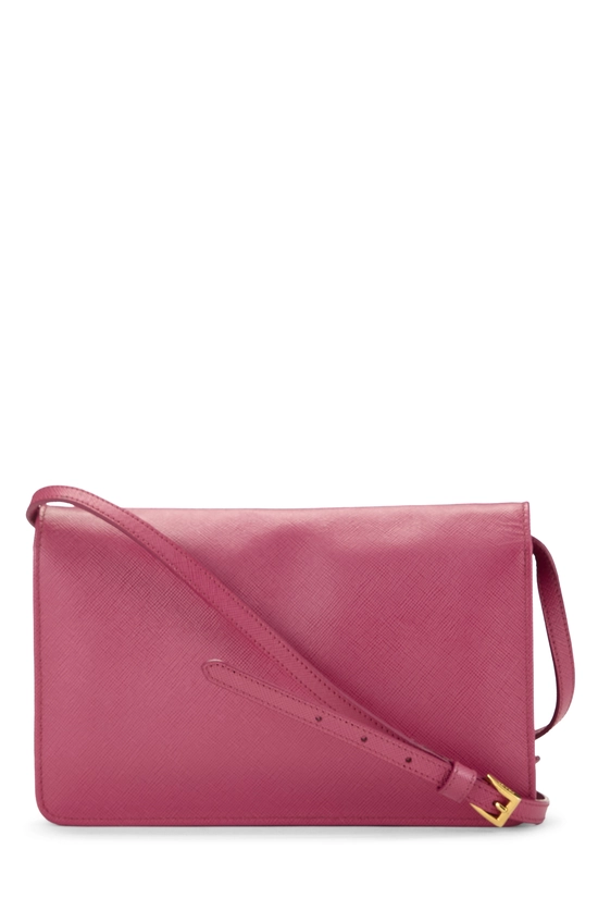 Pink Saffiano Leather Wallet On Chain (WOC), , large image number 3