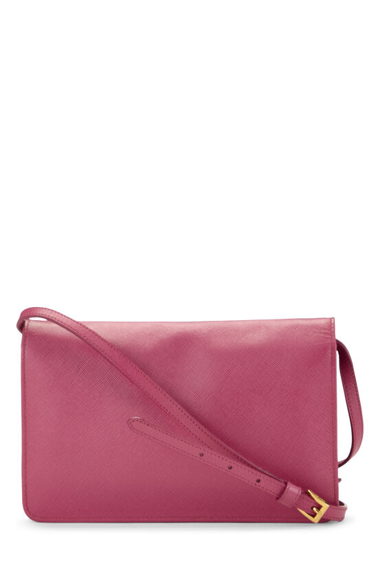 Pink Saffiano Leather Wallet On Chain (WOC), , large image number 3
