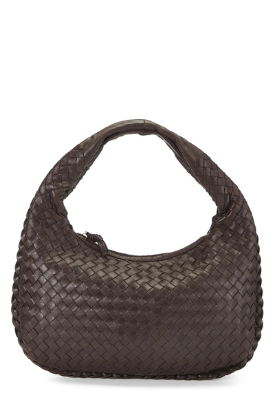 Brown Intrecciato Veneta Hobo Small