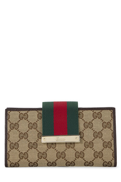 Brown Original GG Canvas New Ladies Continental Wallet