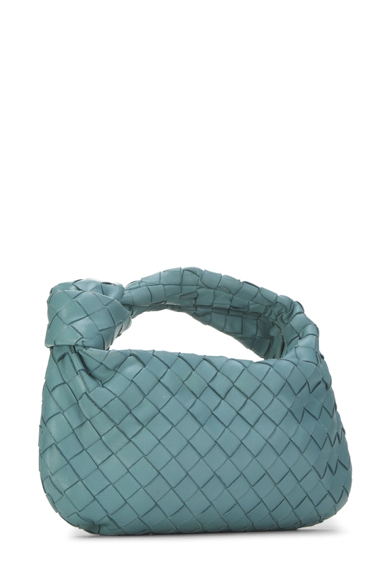 Blue Intrecciato Leather Jodie Mini, , large image number 1