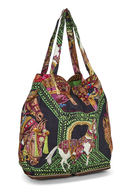 Black 'La Danse du Cheval Marwari' Silky Pop Tote, , large image number 1