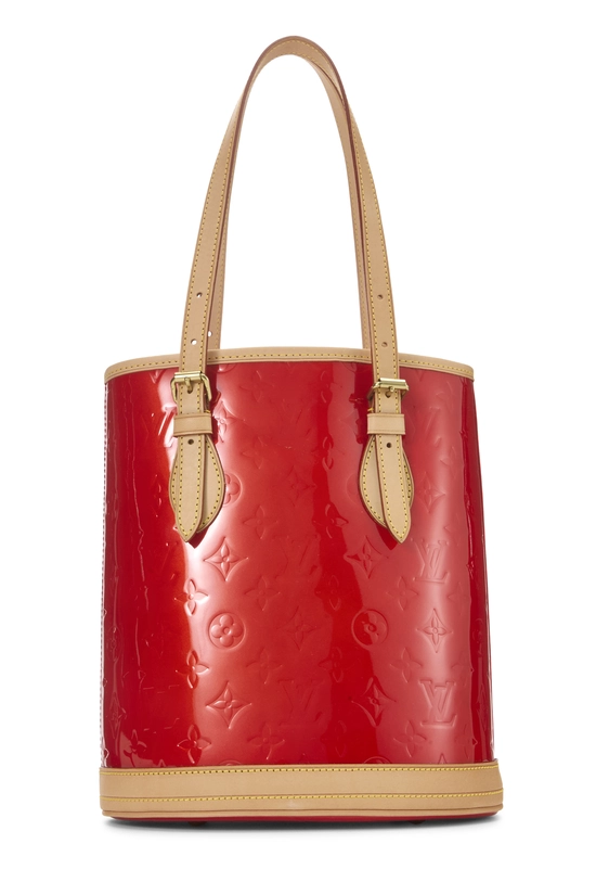 Red Monogram Vernis Bucket PM, , large image number 0