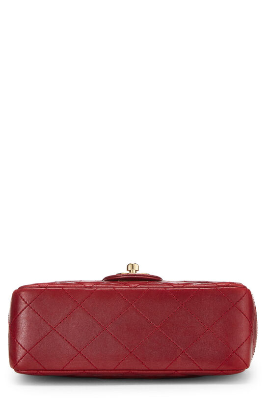 Red Quilted Lambskin Half Flap Mini, , large image number 5