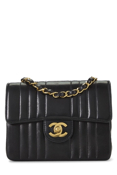 Chanel Black Lambskin Vertical Flap Mini