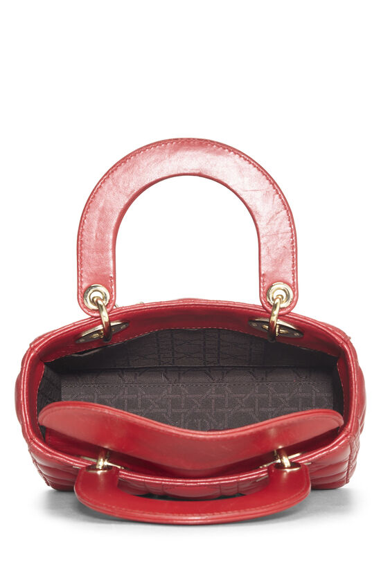 Red Cannage Quilted Lambskin Lady Dior Small, , large image number 5