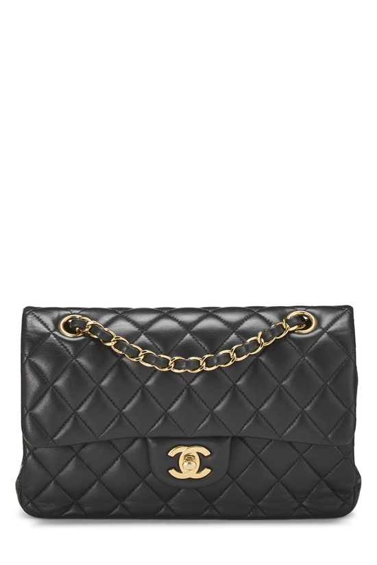 Black Quilted Lambskin Classic Double Flap Small, , large image number 0