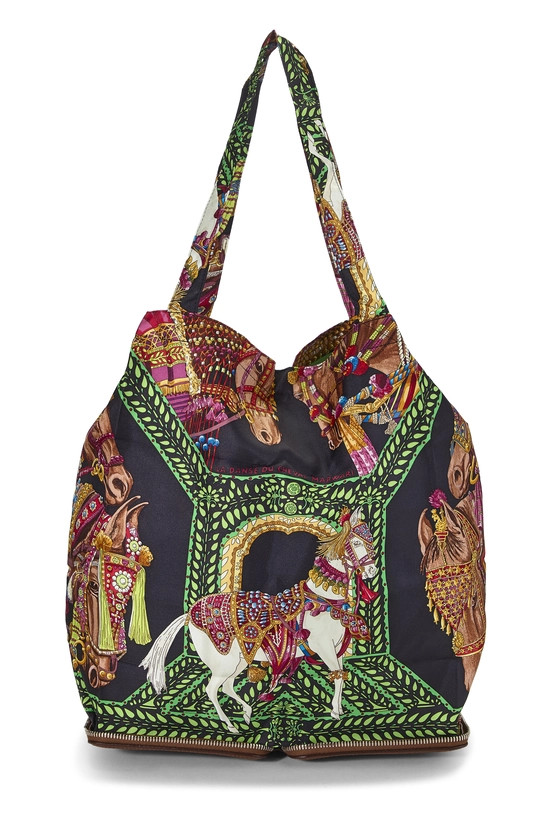 Black 'La Danse du Cheval Marwari' Silky Pop Tote, , large image number 0