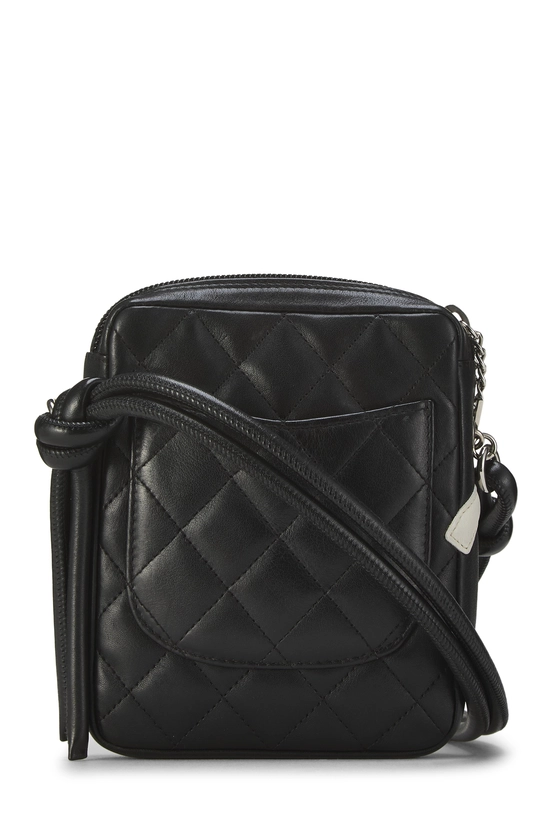 Black Quilted Calfskin Cambon Shoulder Bag Mini, , large image number 3