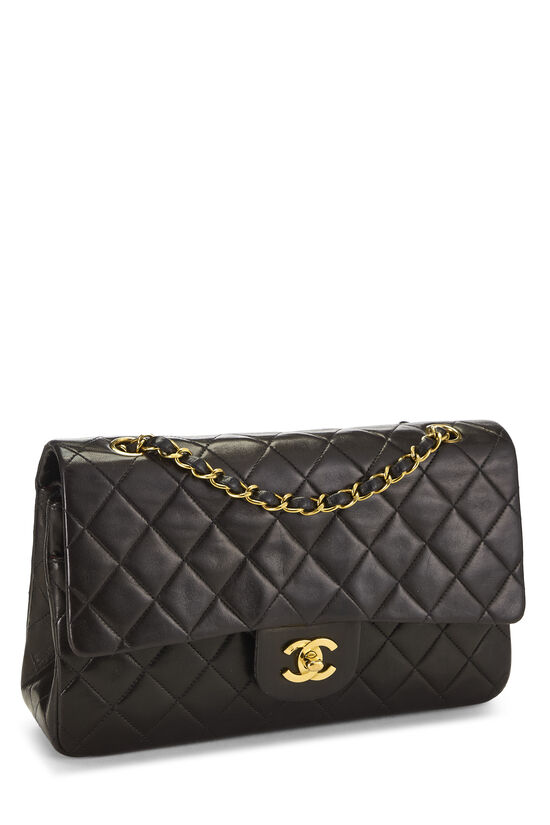 Black Quilted Lambskin Classic Double Flap Medium, , large image number 1