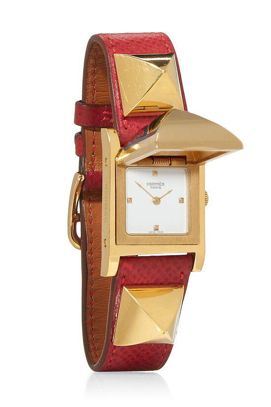 Gold & Red Courchevel Medor Watch, , large image number 2