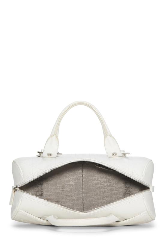 White Calfskin D Buckle Bowling Bag, , large image number 5