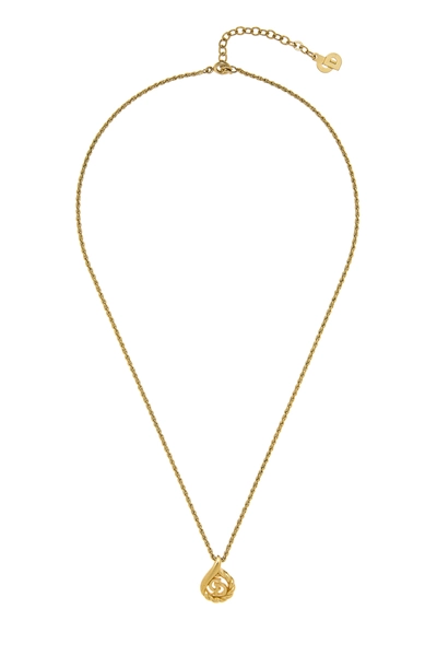 Gold 'CD' Necklace Small
