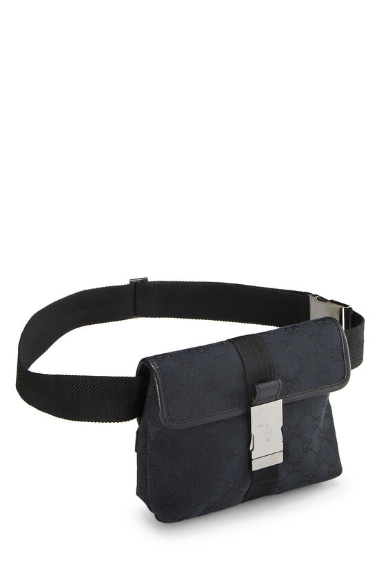 Black Original GG Canvas Buckle Flap Belt Bag Small, , large image number 1