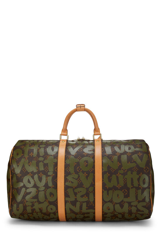 Stephen Sprouse x Louis Vuitton Green Monogram Graffiti Keepall 50, , large image number 3