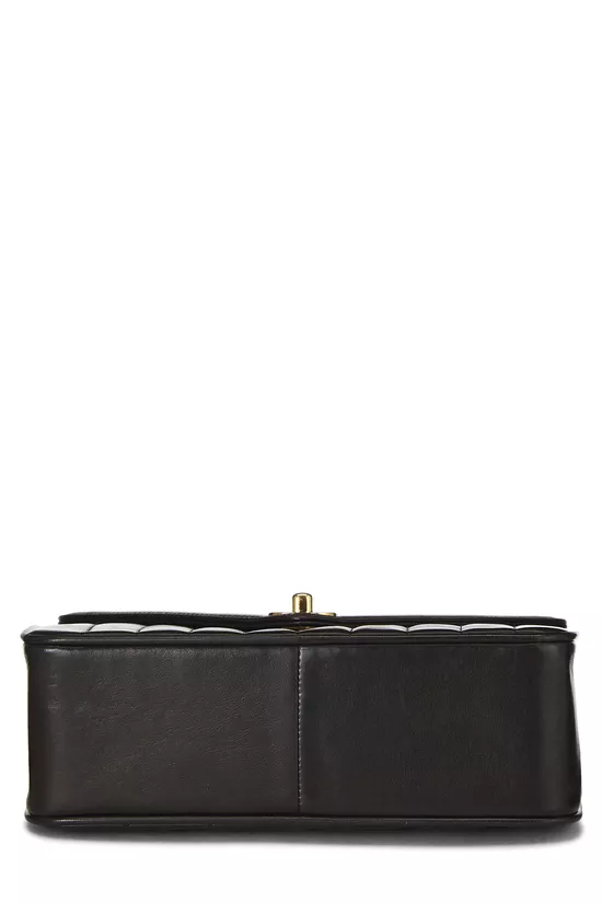 Black Chevron Lambskin Envelope Flap Small , , large image number 4