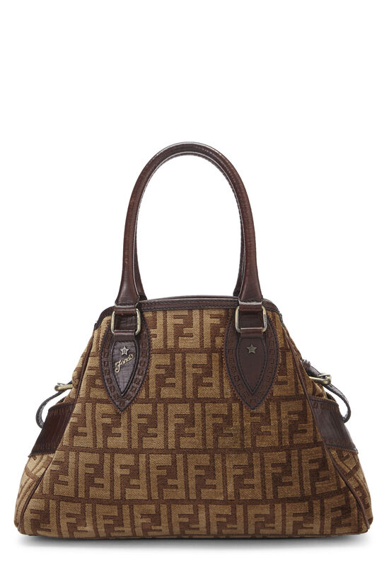 Brown Zucca Velour Handbag Small, , large image number 0