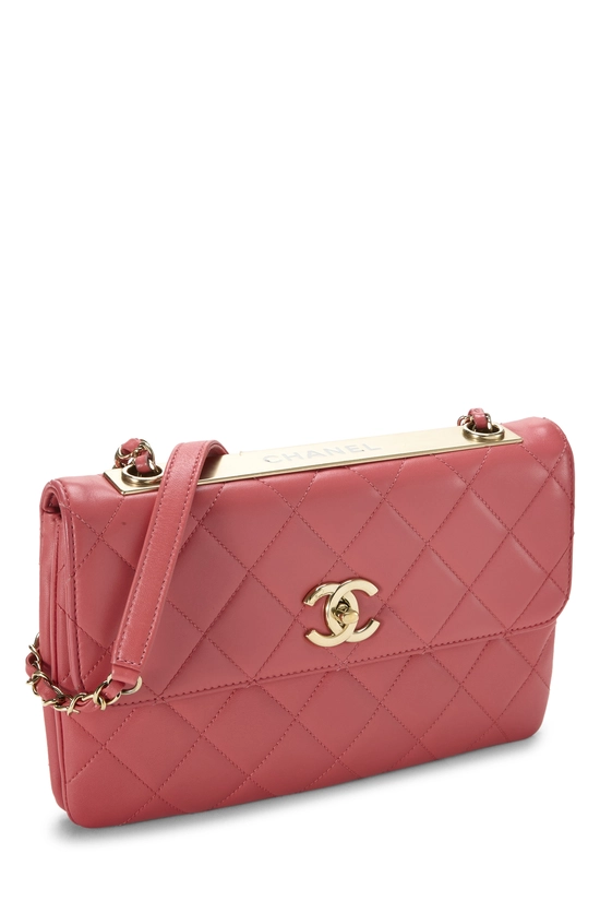 Pink Quilted Lambskin Trendy 'CC' Flap, , large image number 1