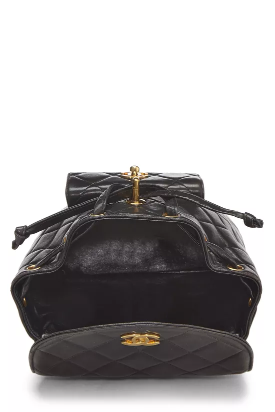 Black Quilted Lambskin 'CC' Classic Backpack Medium, , large image number 5