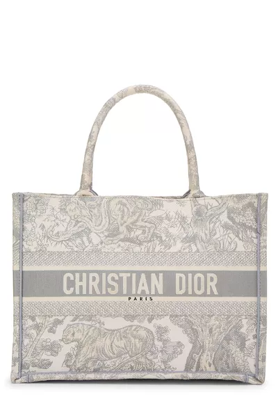 Grey Canvas Book Tote Medium