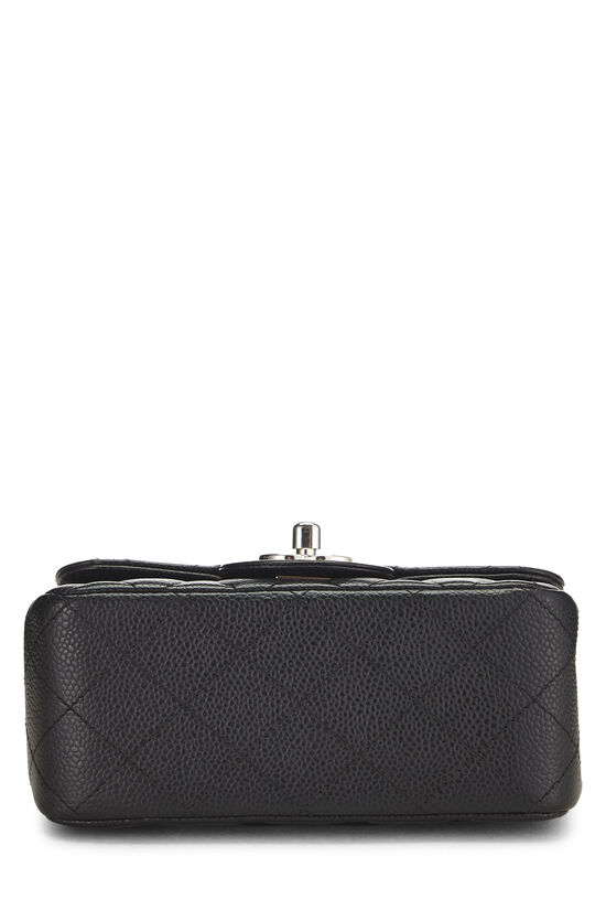 Black Quilted Caviar Classic Square Flap Mini, , large image number 4