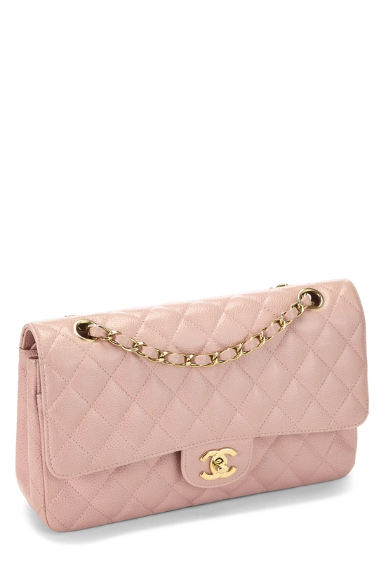 Pink Quilted Caviar Classic Double Flap Medium, , large image number 1