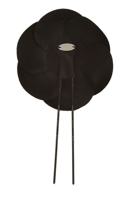 Black Camellia Hair Pin, , large image number 1