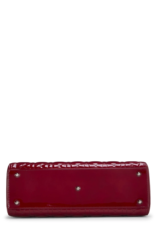 Red Cannage Quilted Patent Leather Lady Dior Large, , large image number 4