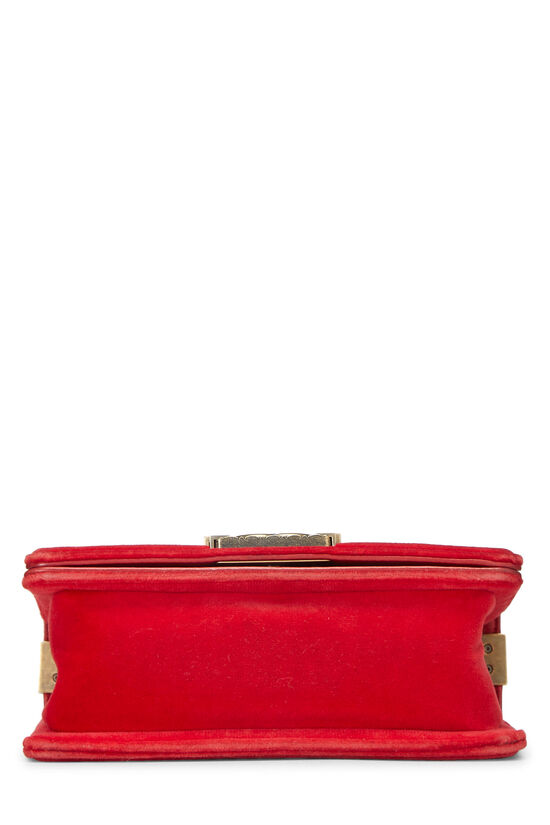 Paris-Edinburgh Red Tartan Velvet Boy Bag Small, , large image number 5