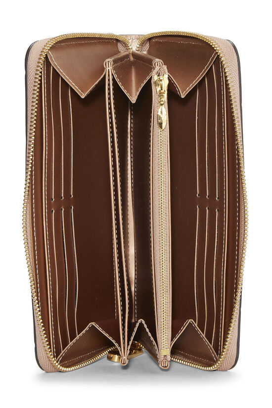Louis Vuitton Beige Poudre Monogram Vernis Zippy Continental 