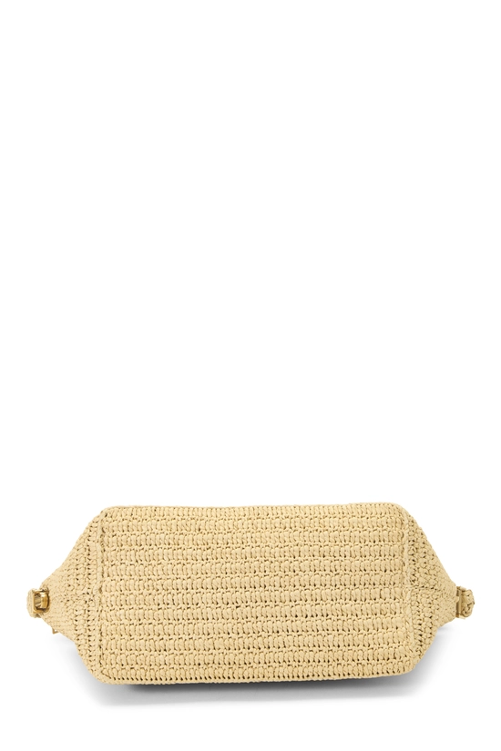 Beige Raffia Le Tuc Shoulder Bag, , large image number 4