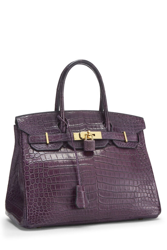 Custom-made Hermes Lavender Purple Crocodile Leather Birkin Bag