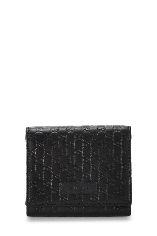 Black Microguccissima Compact Wallet, , large image number 0