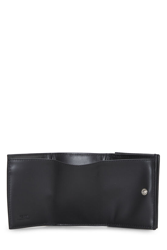 Black Zucchino Leather Trifold Wallet, , large image number 3