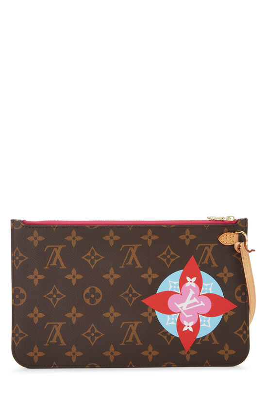 Monogram Canvas Stickers Neverfull Pouch MM , , large image number 3