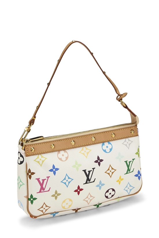 Takashi Murakami x Louis Vuitton White Monogram Multicolore Pochette Accessoires, , large image number 1