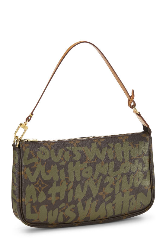 Stephen Sprouse x Louis Vuitton Green Graffiti Pochette, , large image number 1
