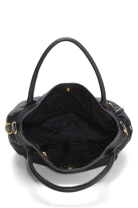 Black Nylon Sacca 2 Manici, , large image number 5