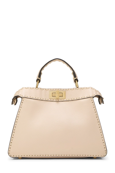 Fendi Beige Leather Peekaboo ISeeU Small