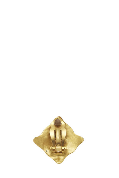 Gold 'CC' Logo Earrings, , large