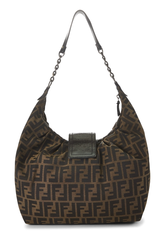 Brown Zucca Canvas Borsa Hobo Bag, , large image number 3